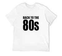 GOUDIDAO Men's Back to The 80S Women's T Shirts Organic Cotton Eighties Weekend Music 1980S Style White XL