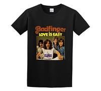 GOUDIDAO Men's Badfinger Love is Easy Cotton T Shirt Black XL