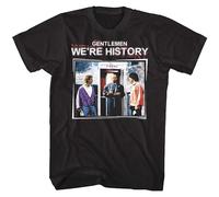GOUDIDAO Men's Bill & Ted's Gentlemen We're History Rufus Phone Booth Excellent T-Shirts Black M
