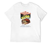 GOUDIDAO Men's Blob Movie Sci FI Retro T-Shirts White S