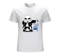GOUDIDAO Men's CEDAEI Undertale sans Do You Wanna Have A Bad Time Cute T-Shirts White L