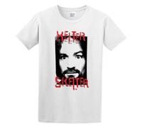 GOUDIDAO Men's Charles Manson Helter Skelter Cotton T Shirt White L