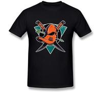 GOUDIDAO Men's Cincinnati Mighty Ducks Logo White T Shirtarge T-Shirts Black XXL