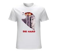 GOUDIDAO Men's Die Hard 1 Black Movie Poster T-Shirts White M