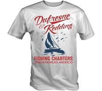 GOUDIDAO Men's Dufresne & Redding Fishing Charters T Shirt White S