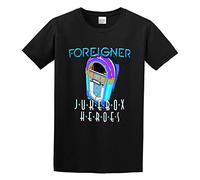 GOUDIDAO Men's Foreigner Jukebox Heroes Cotton T Shirt Black XXL