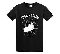 GOUDIDAO Men's Fuck Racism Straight Edge for Men Women Protester Humanity Equality Crazy Squirrel Transparent Cotton T Shirt Black M