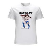 GOUDIDAO Men's Hacksaw Jim Duggan Retro Wrestling T Shirt White XL