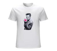 GOUDIDAO Men's Immortal Brad Pitt Actor Fight Club 1999 Film V4 Short Sleeve T-Shirt White XXL