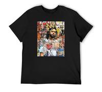 GOUDIDAO Men's J Cole Portrait T-Shirts Black S