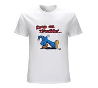 GOUDIDAO Men's Keep on Truckin Retro Robert Crumb T-Shirts White XL