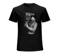 GOUDIDAO Men's LL Cool J and Radio Summer T-Shirt Black L