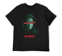 GOUDIDAO Men's Mr Robot Raka Nebe Transparent Cotton T Shirts Black M