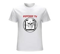 GOUDIDAO Men's Psychic TV Force The Hand of Chance Post Punk Retro Vintage 1738 Biały T-Shirts White M
