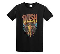 GOUDIDAO Men's Rush 'Starman Colour' T-Shirts Black XXL