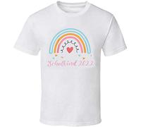GOUDIDAO Men's School Child 2022 First Day of School Rainbow School Unisex Casual Summer S Top T-Shirts White 3XL