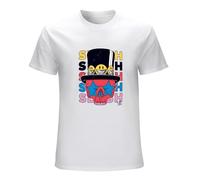 GOUDIDAO Men's Slash Living The Dream Tour Skull Hat Guitarist Concert T-Shirts White S