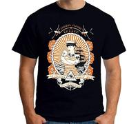 GOUDIDAO Mens T-Shirt Sailor Tattoo Sexy Pin Up Retro Rockabilly Jerry Black S