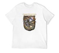 GOUDIDAO Men's Testament The Formation of Damnation T-Shirts White L