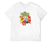 GOUDIDAO Men's The Banana Splits Cartoon Hanna Barbera T-Shirts White M