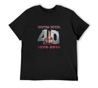 GOUDIDAO Men's Twisted Sister '40 and Fuk It' T-Shirt Black XL