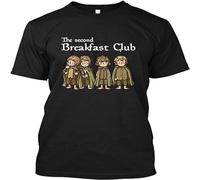 GOUDIDAO Men's Uniquely The Second Breakfast Club T-Shirt Sweatshirt Black XL