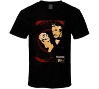 GOUDIDAO Men's Vincent Price Cult Horror Actor Caricature T Shirt Black XL