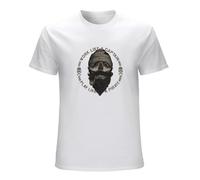 GOUDIDAO Sailor Beard T-Shirt Mens Work Like A Captain Play. Pirate Captain Beard Shirt White M