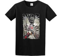 GOUDIDAO Vybz Kartel Reggae Dancehall Jamaica Weed T-Shirt Graphic Top Printed Shirt for Men Black XXL