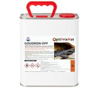 GOUDRON-OFF - Nettoyant dégoudronnant professionnel biodégradable 5L | Dissout goudron, bitume et asphalte | Usage chantier, véhicules, TP - Marque OptiPrixMat