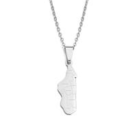 Gouekst Carte De Madagascar avec Noms De Villes Colliers Pendentifs - Cartes De Pays Charme Pendentif Bijoux Chaîne De Clavicule Ethnique pour Femmes Hommes Chaîne De Chandail Patriotique Colliers