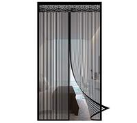 GOUER MagnéTique Moustiquaire 190x230cm Anti Insecte Mouche Moustique Moustiquaire Porte AimantéE Permettant à l’air de Circuler, pour Porte d Entrée Intérieur, Patio, Coulissante, Noir A