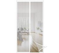 GOUER Moustiquaire MagnéTique Porte 120x215cm Anti Moustique Moustiquaire Porte AimantéE Facile à Installer sans Perçage, pour Salon, Fenêtre de Balcon, Couloirs, Terrasse, Blanc