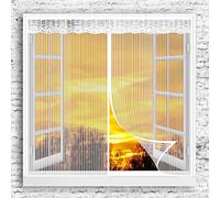 GOUER Moustiquaire Porte Magnétique 70x120cm Fermeture Automatique Aimant Moustiquaire Aimantée Arrêter Autres Insectes Bestioles pour Baie Vitree Fenetre Coulissante, Blanc A