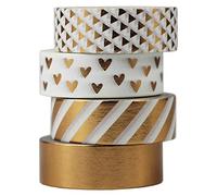 Gouert Lot de 4 rouleaux de ruban adhésif Washi, motif de cuivre, décoratifs, colorés, pour le bricolage, l’art, le scrapbooking, les papiers cadeau