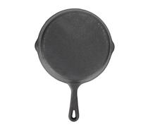 Gouette en fonte, casserole en fonte préensexée noire assiette grésillante pour la cuisinière, le four et le gril (10 cm / 3,9 pouces)