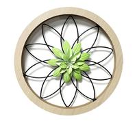 Goufride 1 Pièces Décoration Murale Rustique Ultra Épaisse, Cadre en Bois Fleur de Fer Décoration Suspendue de Ferme pour Extérieur, Chambre à Coucher Facile à Utiliser Vert