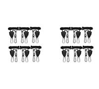 Goufride 12 Pièces Réglable 1/8 Pouces Lanière Suspendue pour Ventilateur de LED Plante Lampe Corde à Cliquet Cintre Poulie Levage Poulie Crochet