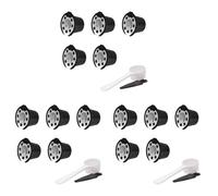 Goufride 15 Pièces Filtres à Café pour Acier Inoxydable Mech Rechargeable Café Capsule Dosette Goutteur Panier Tasse Cafeteira