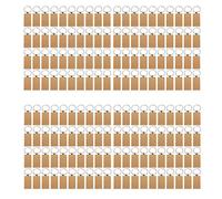 Goufride 160 Pièces Séries Rectangle Vierge Porte-Clés en Bois Bricolage Porte-Clés en Bois étiquettes Clés Peuvent Graver des Cadeaux de Bricolage