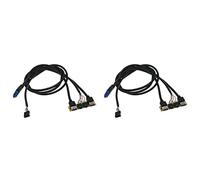 Goufride 2pièces 60 CM Panneau du Boîtier USB3.0 + USB3.0 + HD Audio Jack Ports Carte D'E/S + Fil Interne USB Ligne de Lunette Bricolage