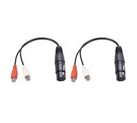 Goufride 2X Câble XLR vers Double Câble Répartiteur XLR vers Y 3 Broches XLR vers Amplificateur Priseda Mélange Câble AV, 0,2 M