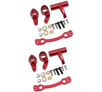 Goufride 2X Ensemble de Manivelle D'Assemblage de Direction en Métal pour Pièces de Voiture ARRMA 1/8 KRATON 6S Outcast Senton Talion RC, Rouge
