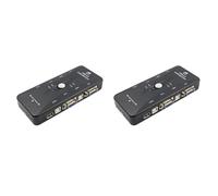 Goufride 2X Un pour Quatre 4 Ports USB 2.0 KVM Switch Box Clavier Moniteur VGA SVGA PC Ordinateur Portable