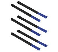 Goufride 3 Paire de Poignées Noires Rétractables Jazz Drum Brushes Sticks Blue Nylon 32Cm