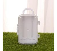 Goufride 4X Blanc Mini Rouleau Voyage Valise Boite de Bonbons Personnalite Creatif Mariage Boite de Bonbons Valise Trolley Boite de Bonbons Jouet Petite Boite de Rangement