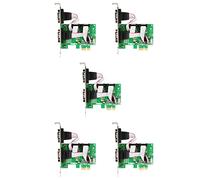 Goufride 5X PCI Express 2 Ports Serial RS232 COM Db9 Carte Contrôleur PCI-E 1.0 x 1 WCH382 Puce avec Support à Profil Bas