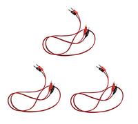 Goufride 6 Pcs Rouge Noir Banana Fiches A Pince Crocodile Sonde Cable de Test 1M