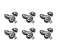 Goufride 6X USB 2.0 de Memoire Mignon en Forme D'Animation Stick Notes de Musique Symbole USB 2.0 Memoire Externe Cle USB Stick de Memoire de 16GB