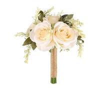 Goufride Bouquets de MariéE pour Mariage, Bouquet de Fleurs de Rose Artificielle MariéE Demoiselle d'honneur Tenant Une Fleur, Bouquet de Demoiselle d'honneur